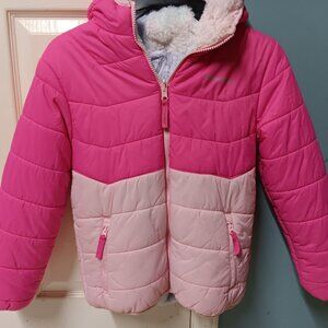 Girls size medium reversible plush Eddie Bauer puffer hacket